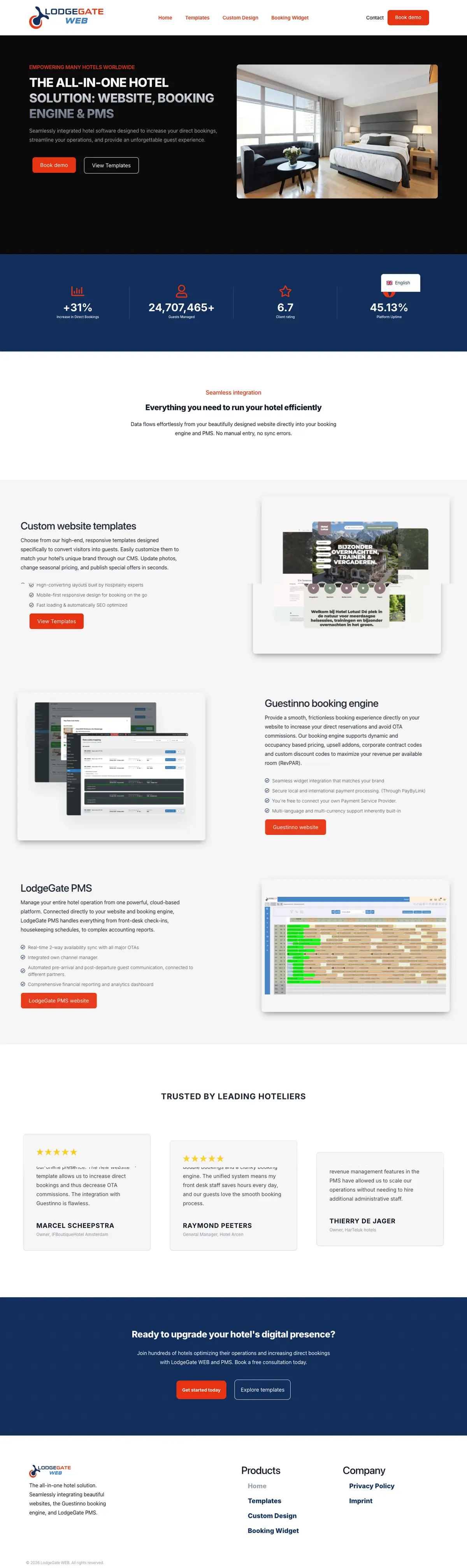 Website RezXs · LodgeGate WEB